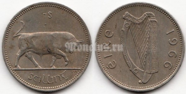 монета Ирландия 1 шиллинг 1966 год
