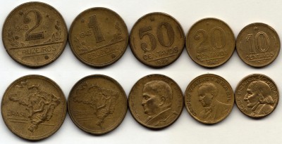 Бразилия набор из 5-ти монет 1945-1949 год