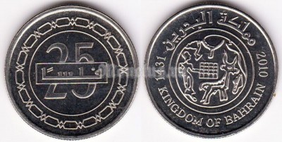 монета Бахрейн 25 филсов 2009 год