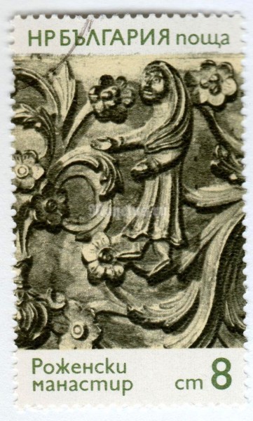 марка Болгария 8 стотинок "Scenes from the Old Testament, Flower Ornaments" 1974 год Гашение