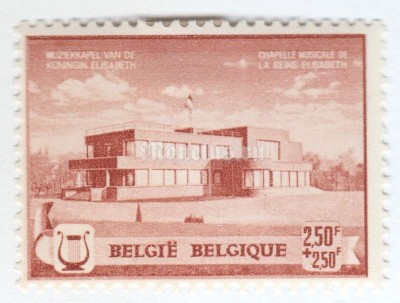 марка Бельгия 2,50+2,50 франка "Music foundation Queen Elisabeth" 1940 год