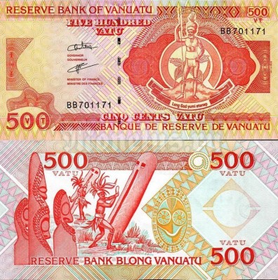 банкнота Вануату 500 вату 1993 год