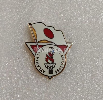 Значок ( Спорт ) Олимпиада. Атланта Atlanta 1996 Олимпийский комитет Японии. Тип-5