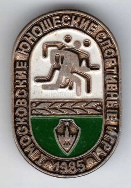 Значок ( Спорт ) "Московские юношеские спортивные игры" 1985 год