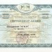 Сертификат акций МММ на 10 000 рублей 1994 год, серия АБ, гашение, фиолетовая печать