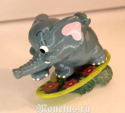 Киндер Сюрприз, Kinder, серия Слоны пляжные 1997 год, на серфе