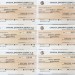 набор Банковских чеков Сербия 20, 50, 100, 150, 200, 500 динар 1996 год Гражданская война в Югославии