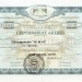 Сертификат акций МММ на 10 000 рублей 1994 год, серия АБ, гашение, черная печать