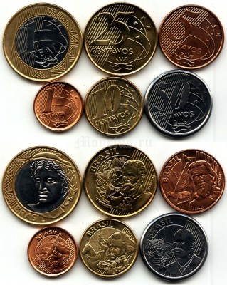 Бразилия набор из 6-ти монет 1998 год