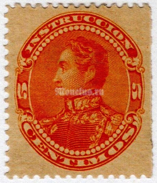 марка Венесуэла 5 сентимо "Simón Bolívar" 1901 год