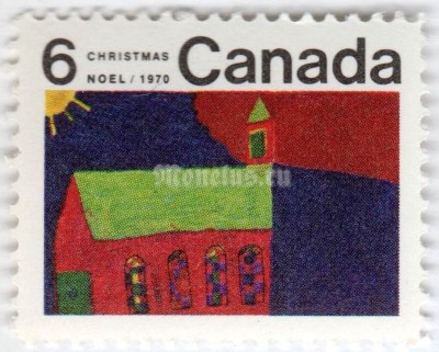 марка Канада 6 центов "Church (J. McMillan)" 1970 год