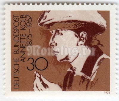 марка ФРГ 30 пфенниг "Annette Kolb (1870-1967)" 1975 год