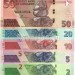 Набор из 5-ти банкнот Зимбабве 2019-2020 год