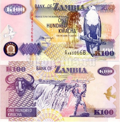 бона Замбия 100 квачей 1992 год