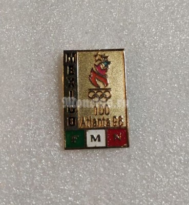 Значок ( Спорт ) Олимпиада. Атланта Atlanta 1996 Олимпийский комитет Мексики. Тип-4