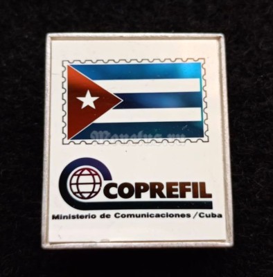 Значок Куба Cuba coprefil Национальное управление Почта, пресса и филателия ситалл зеркальный стекло