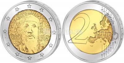 монета Финляндия 2 евро 2013 год Франс Эмиль Силланпяя