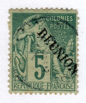 Реюньон 1891 г. Аллегория Mi:RE 20