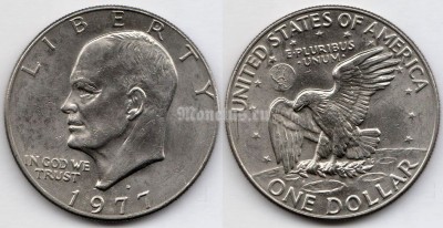 Монета США 1 доллар 1977 год Эйзенхауер