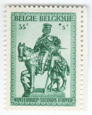 марка Бельгия 35+5 сентим "Statue of St. Martin" 1941 год