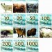 Набор из 10 сувенирных банкнот Аляска 2016 год Выпуск 1-й