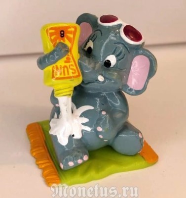 Киндер Сюрприз, Kinder, серия Слоны пляжные 1997 год, с кремом, зеленый коврик