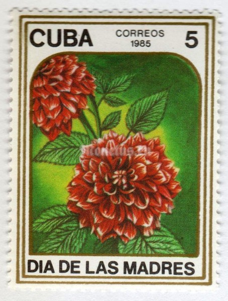 марка Куба 5 центаво "Dahlia" 1985 год 