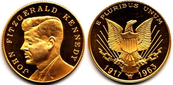 Италия монетовидный жетон - Джон Кеннеди