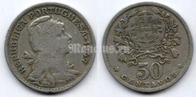 монета Португалия 50 сентаво 1947 год