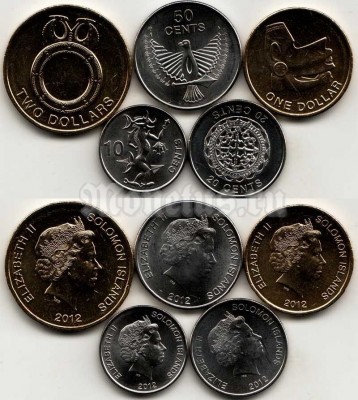 Соломоновы острова набор из 5-ти монет 2012 год