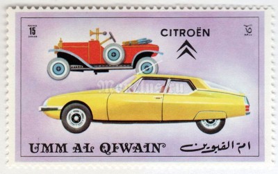 марка Умм-эль-Кайвайн 15 дирхам "Citroën" 1972 год