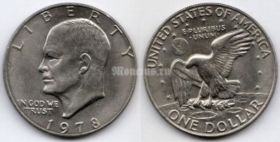 Монета США 1 доллар 1978 год Эйзенхауер