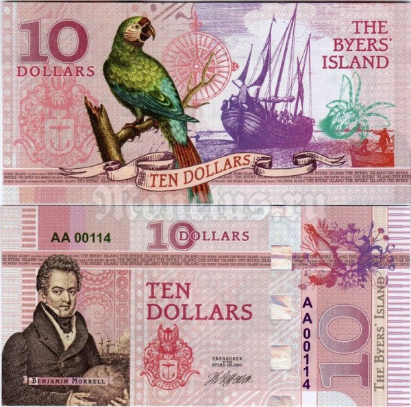 бона Остров Байерс 10 долларов 2018 год - Бенджамин Моррелл