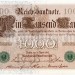 бона Германия 1000 марок 1910 год, зеленая печать