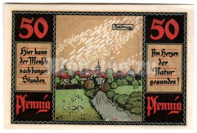 Нотгельд Германия 50 пфеннигов 1921 год Heldburg, тип 5