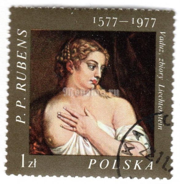марка Польша 1 злотый "Venus"  1977 год Гашение