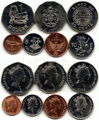 Соломоновы острова набор из 7-ми монет 2005 год