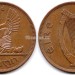 монета Ирландия 1 пенни 1965 год Глухарь