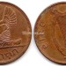 монета Ирландия 1 пенни 1965 год Глухарь