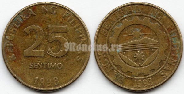 монета Филиппины 25 сентимо 1998 год