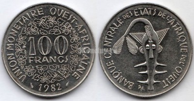 монета Западная Африка (BCEAO) 100 франков 1984 год