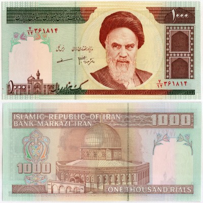 банкнота Иран 1000  риалов 2007 год