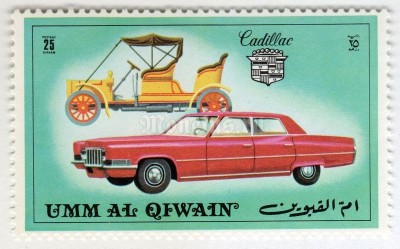 марка Умм-эль-Кайвайн 25 дирхам "Cadillac" 1972 год