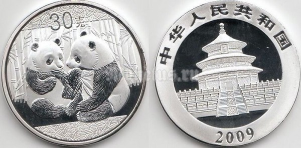 Монетовидный жетон Китай 2009 год панда PROOF