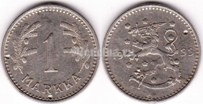 монета Финляндия 1 марка 1933 год S