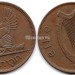 монета Ирландия 1 пенни 1968 год Глухарь