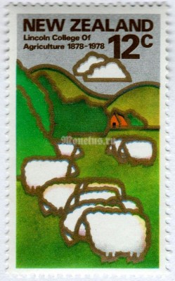 марка Новая Зеландия 12 центов "Sheep" 1978 год