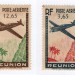 Реюньон 1938 г. Самолет над Пальмами. Авиапочта. Серия Mi:RE 162-165