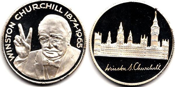 Италия монетовидный жетон - Уинстон Черчилль