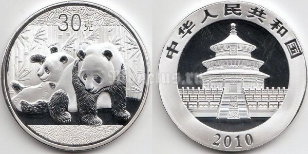 Монетовидный жетон Китай 2010 год панда PROOF